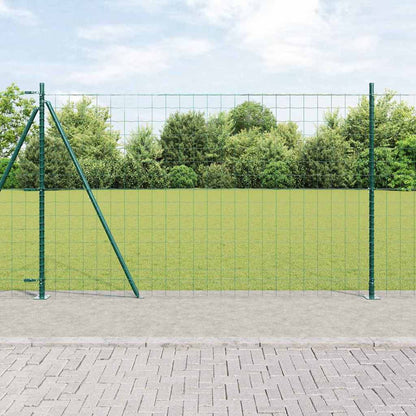 Zaun mit Pfosten Grün 1.2 x 25 m Stahl