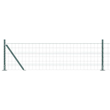 Zaun mit Pfosten Grün 0.6 x 50 m Stahl