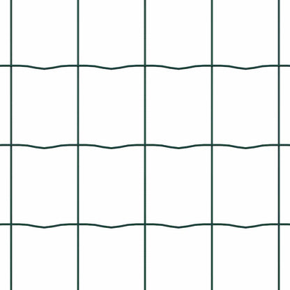 Zaun mit Pfosten Grün 1 x 10 m Stahl