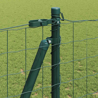 Zaun mit Pfosten Grün 1,2 x 10 m Stahl