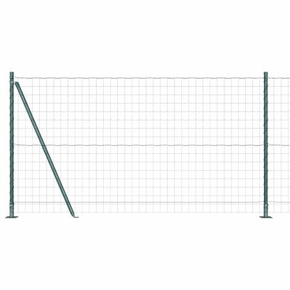 Zaun mit Pfosten Grün 1.2 x 10 m Stahl