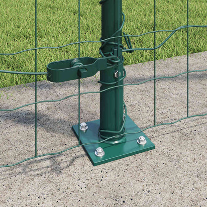 Zaun mit Pfosten Grün 1,4 x 10 m Stahl