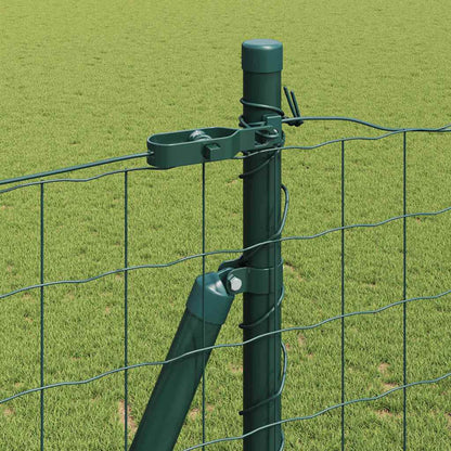 Zaun mit Pfosten Grün 1,5 x 10 m Stahl