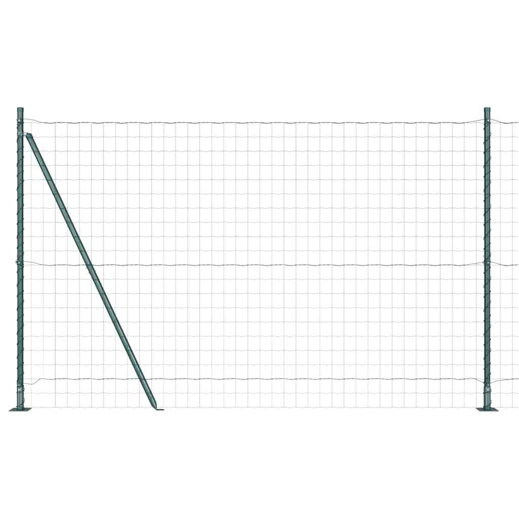 Zaun mit Pfosten Grün 1.6 x 10 m Stahl