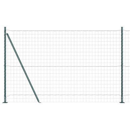 Zaun mit Pfosten Grün 1.6 x 10 m Stahl
