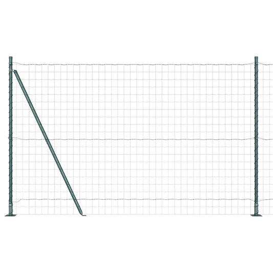 Zaun mit Pfosten Grün 1.6 x 10 m Stahl
