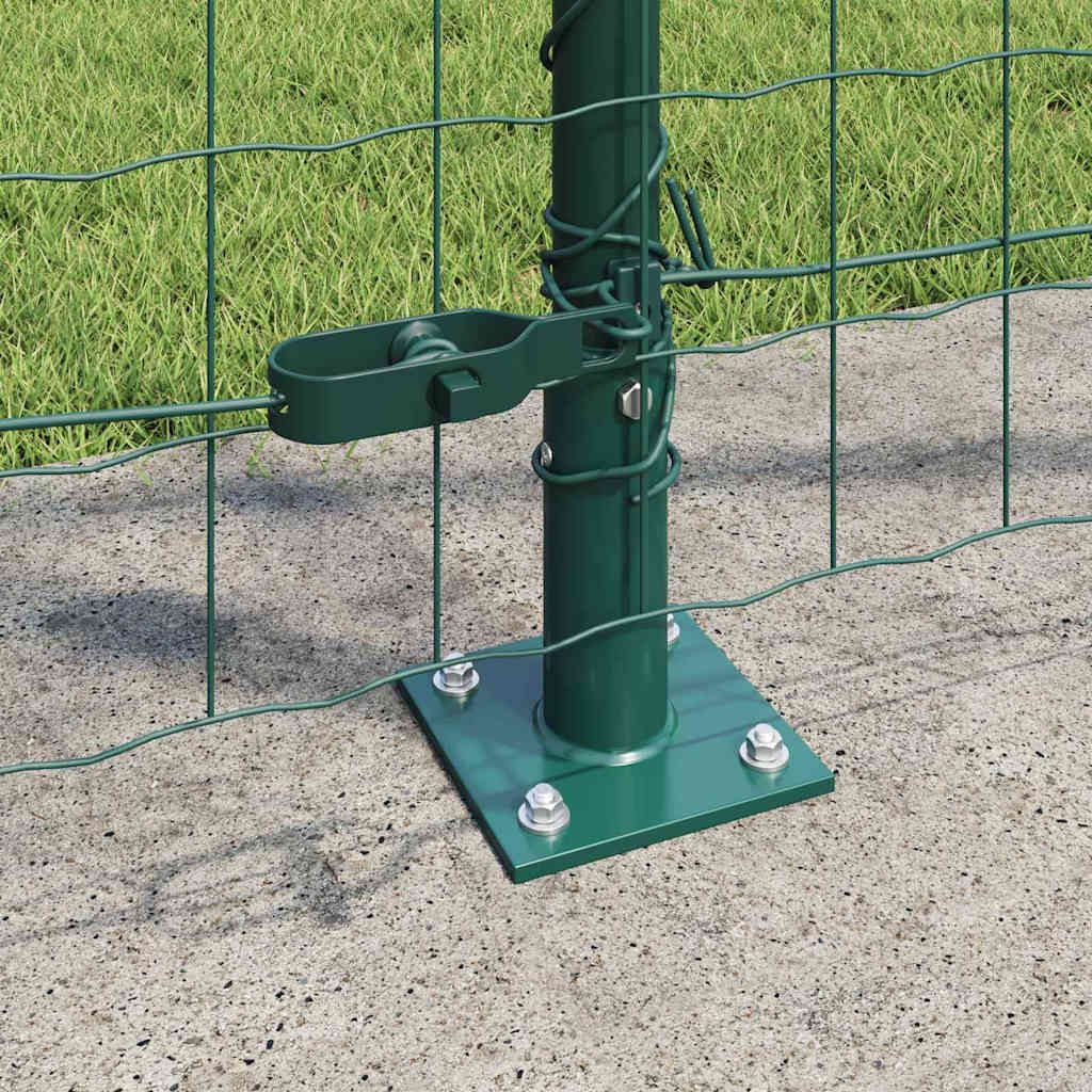 Zaun mit Pfosten Grün 1,2 x 25 m Stahl