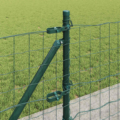 Zaun mit Pfosten Grün 0,6 x 50 m Stahl