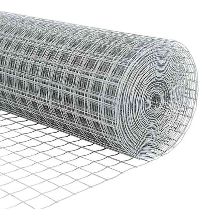 Zaun mit Pfosten Silber 1.4 x 10 m Stahl