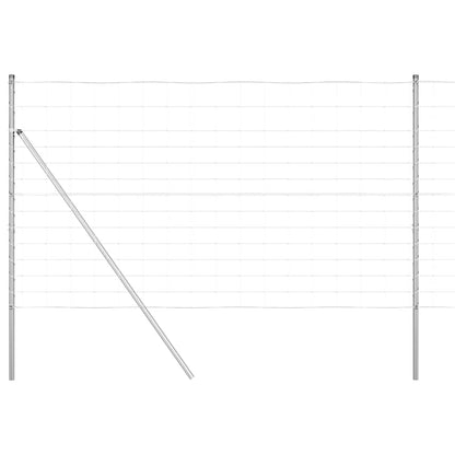 Wildzaun Silber 25 x 1.4 m Verzinkter Stahl