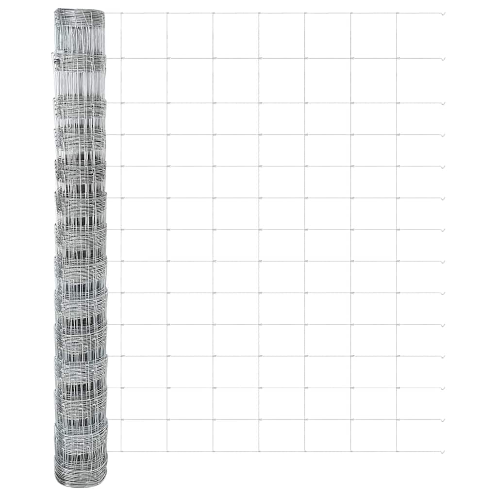 Wildzaun Silber 25 x 1.4 m Verzinkter Stahl