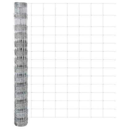 Wildzaun Silber 25 x 1.4 m Verzinkter Stahl