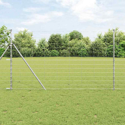 Wildzaun Silber 25 x 1.4 m Verzinkter Stahl
