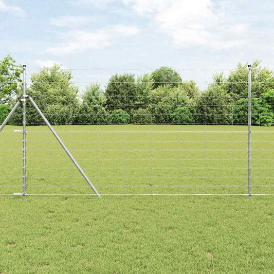 Wildzaun Silber 25 x 1.4 m Verzinkter Stahl