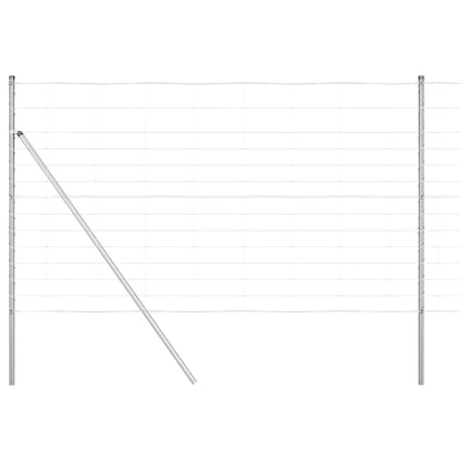 Wildzaun Silber 25 x 1.4 m Verzinkter Stahl