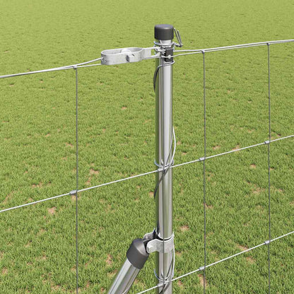 Wildzaun Silber 25 x 1,5 m Verzinkter Stahl