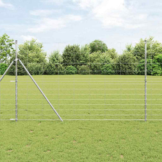 Wildzaun Silber 25 x 1.5 m Verzinkter Stahl