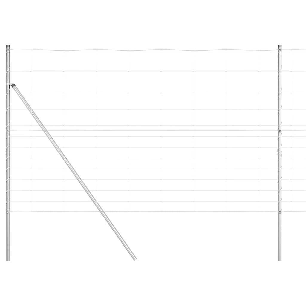 Wildzaun Silber 25 x 1.5 m Verzinkter Stahl
