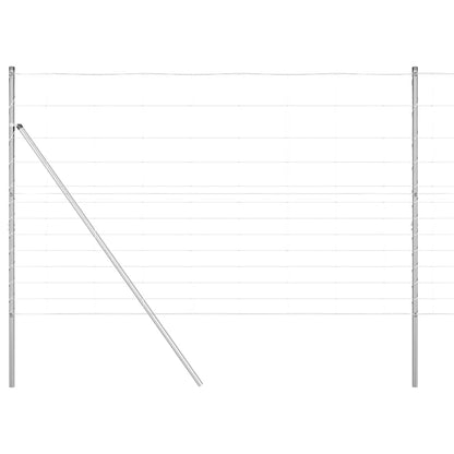 Wildzaun Silber 25 x 1.5 m Verzinkter Stahl