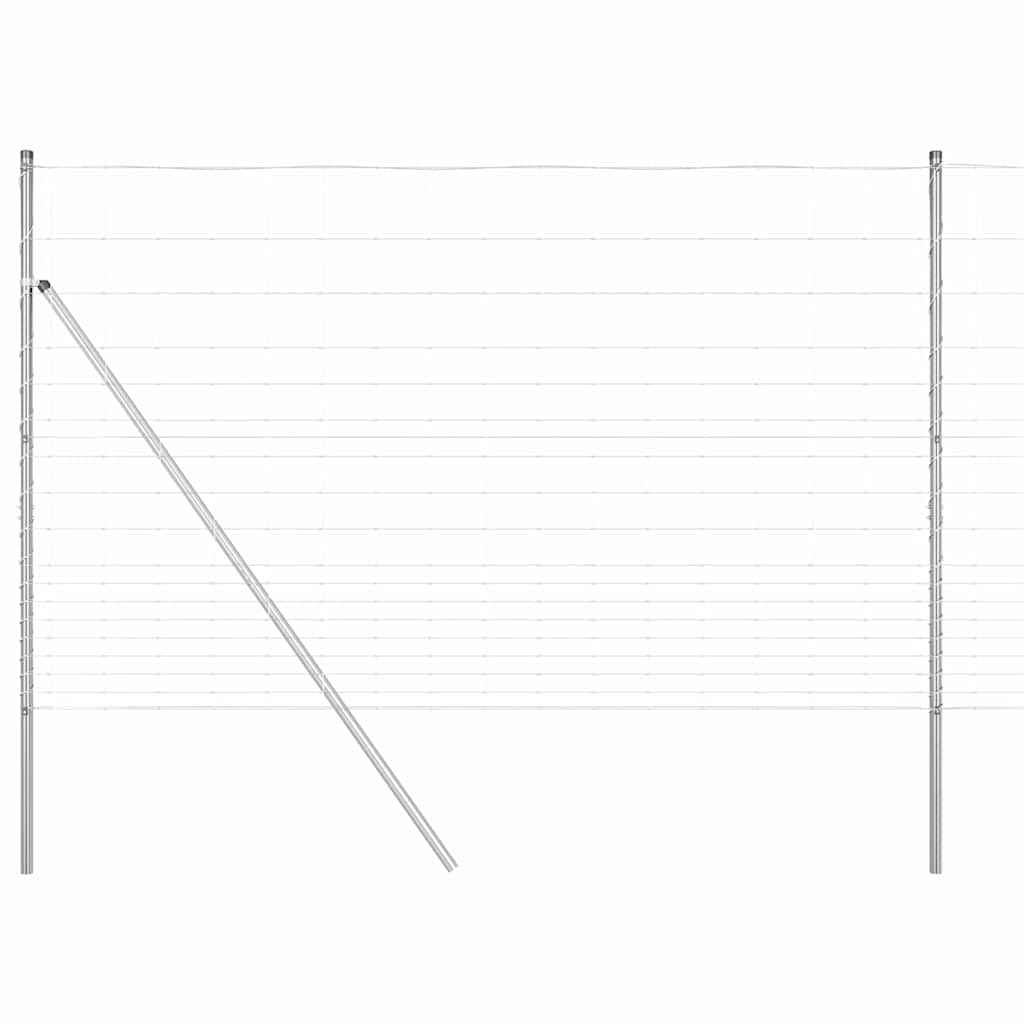 Wildzaun Silber 25 x 1.5 m Verzinkter Stahl
