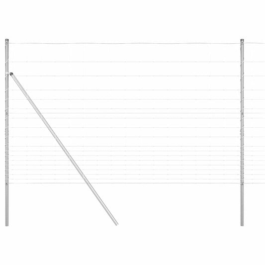 Wildzaun Silber 25 x 1.5 m Verzinkter Stahl