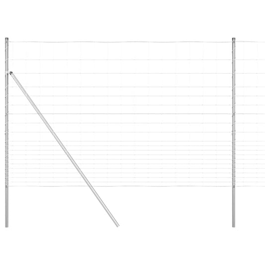 Wildzaun Silber 25 x 1.6 m Verzinkter Stahl
