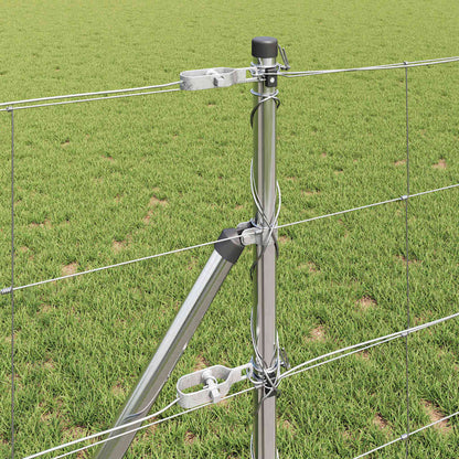Wildzaun Silber 50 x 0,8 m Verzinkter Stahl