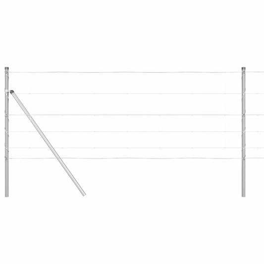 Wildzaun Silber 50 x 0.8 m Verzinkter Stahl