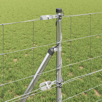Wildzaun Silber 50 x 0,8 m Verzinkter Stahl