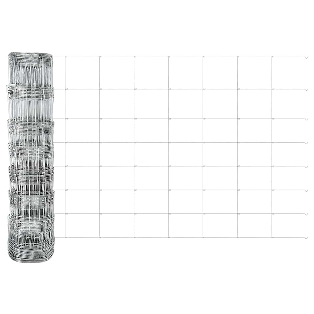 Wildzaun Silber 50 x 0.8 m Verzinkter Stahl
