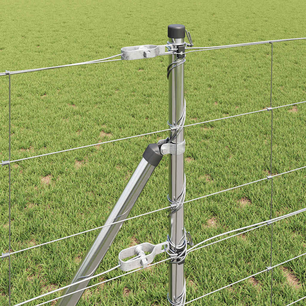 Wildzaun Silber 50 x 0,8 m Verzinkter Stahl