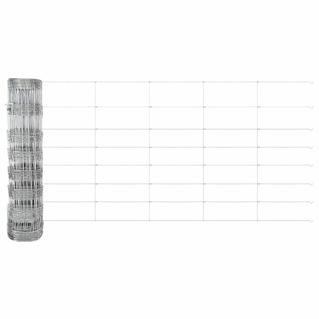 Wildzaun Silber 50 x 0.8 m Verzinkter Stahl