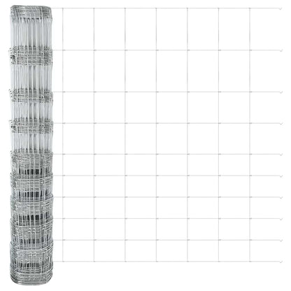 Wildzaun Silber 50 x 1.2 m Verzinkter Stahl
