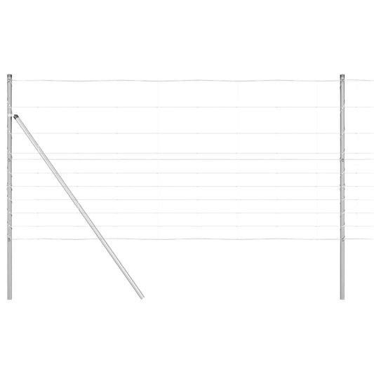 Wildzaun Silber 50 x 1.2 m Verzinkter Stahl