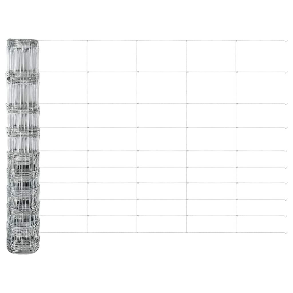 Wildzaun Silber 50 x 1.2 m Verzinkter Stahl