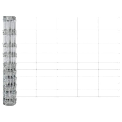 Wildzaun Silber 50 x 1.2 m Verzinkter Stahl
