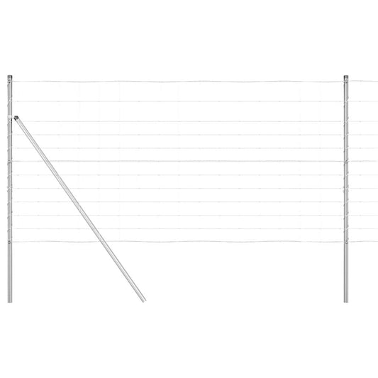 Wildzaun Silber 50 x 1.2 m Verzinkter Stahl
