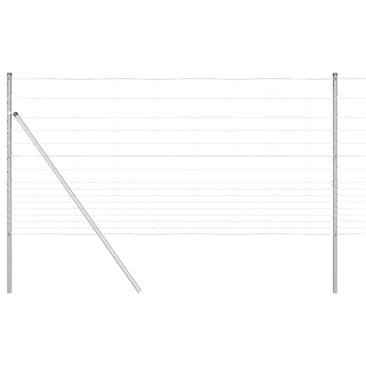Wildzaun Silber 50 x 1.2 m Verzinkter Stahl