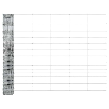 Wildzaun Silber 50 x 1.2 m Verzinkter Stahl