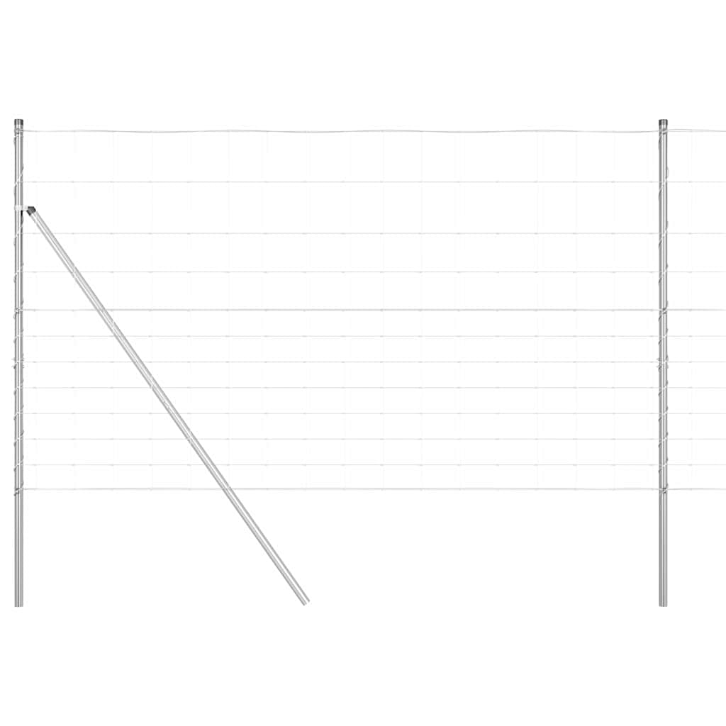 Wildzaun Silber 50 x 1.4 m Verzinkter Stahl