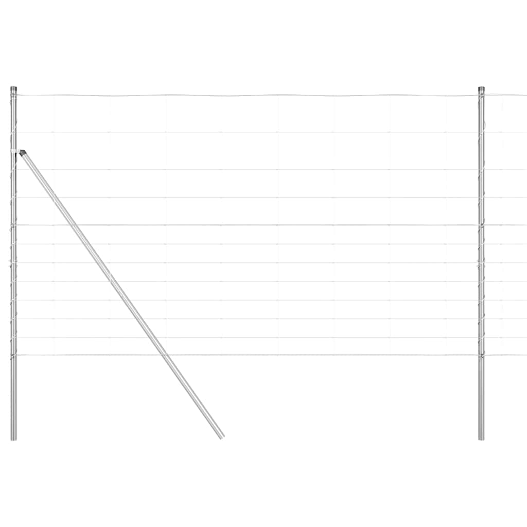 Wildzaun Silber 50 x 1.4 m Verzinkter Stahl