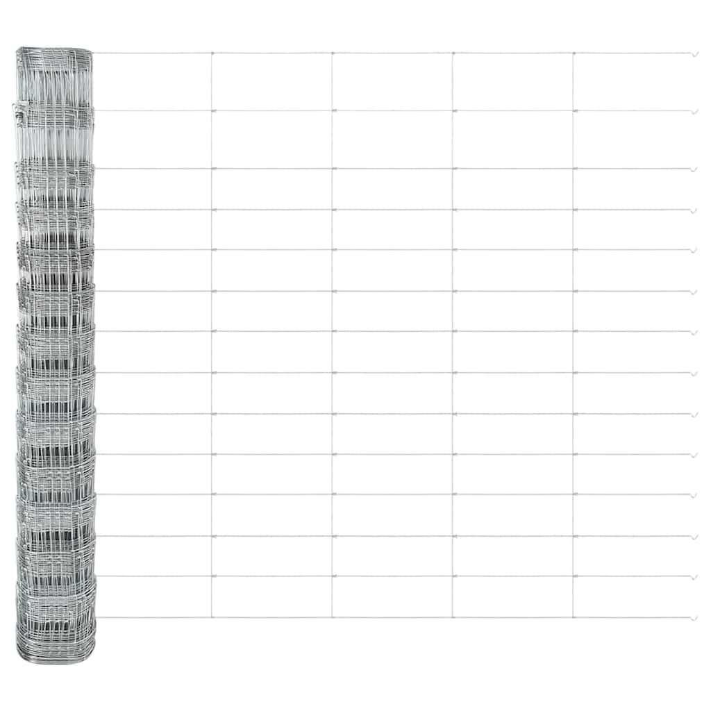 Wildzaun Silber 50 x 1.4 m Verzinkter Stahl
