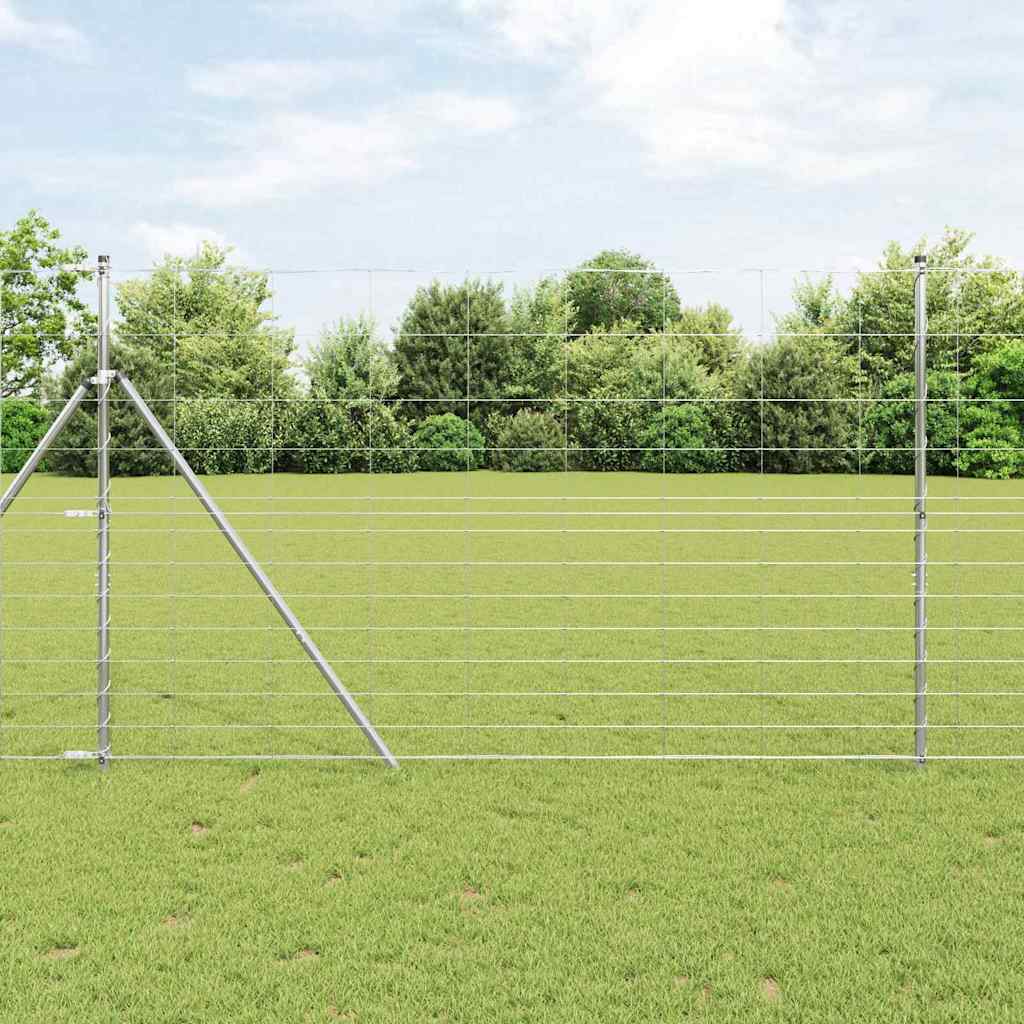 Wildzaun Silber 50 x 1.5 m Verzinkter Stahl