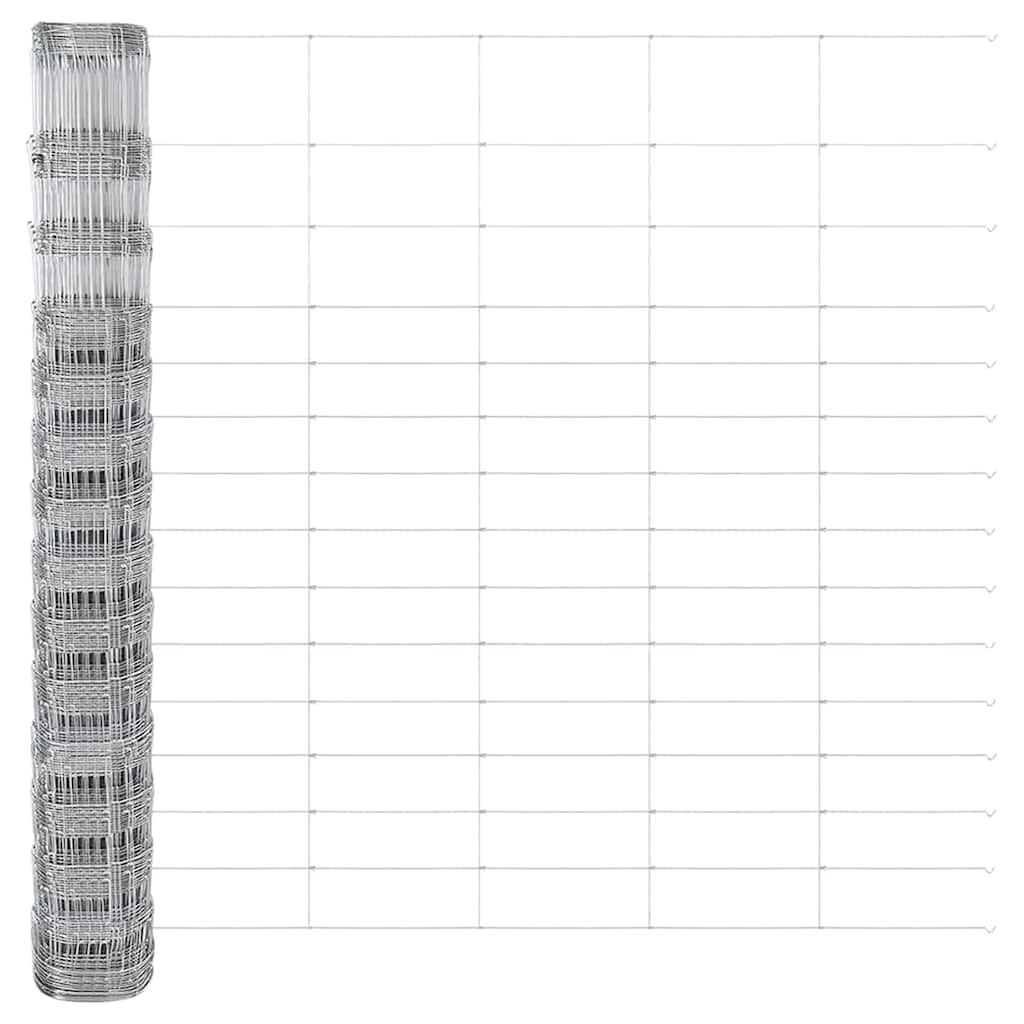 Wildzaun Silber 50 x 1.6 m Verzinkter Stahl