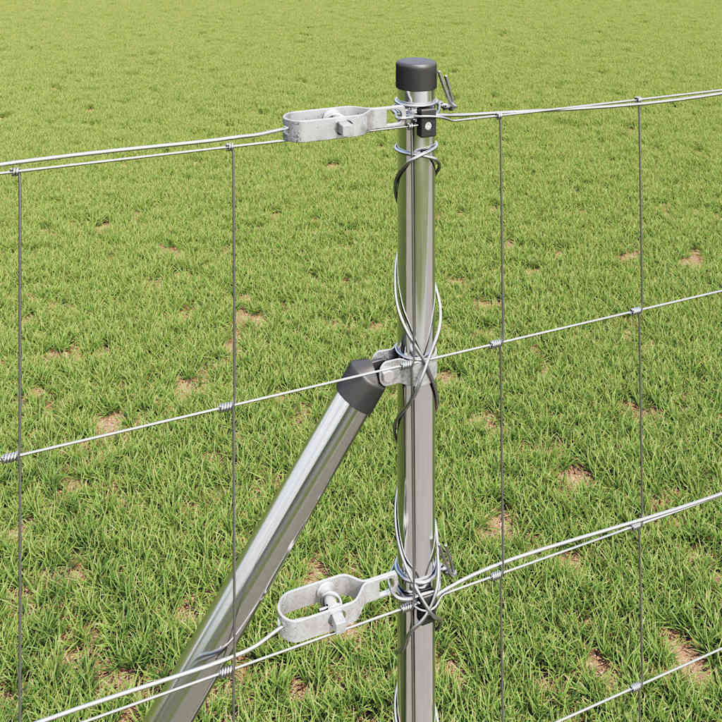 Wildzaun Silber 100 x 0,8 m Verzinkter Stahl