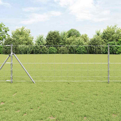 Wildzaun Silber 100 x 0.8 m Verzinkter Stahl