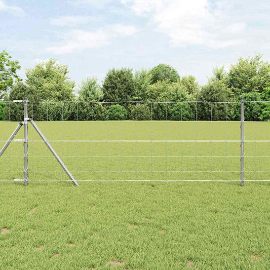 Wildzaun Silber 100 x 0.8 m Verzinkter Stahl