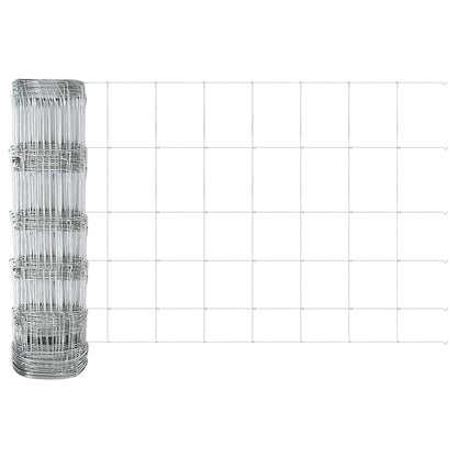 Wildzaun Silber 100 x 0.8 m Verzinkter Stahl