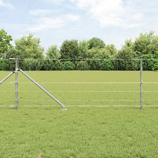 Wildzaun Silber 25 x 0.8 m Verzinkter Stahl