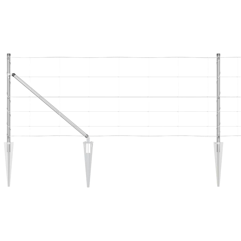 Wildzaun Silber 25 x 0.8 m Verzinkter Stahl
